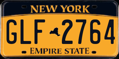 NY license plate GLF2764