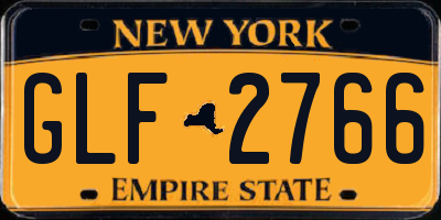 NY license plate GLF2766