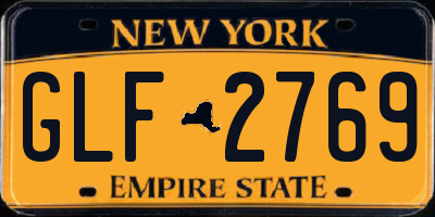 NY license plate GLF2769
