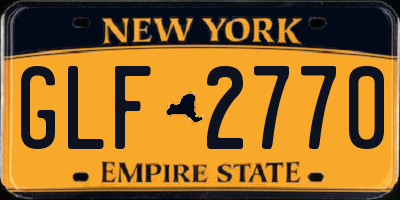 NY license plate GLF2770