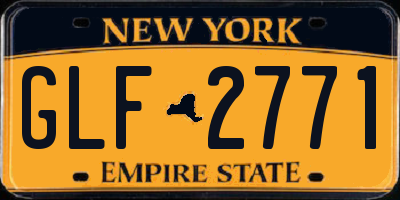 NY license plate GLF2771