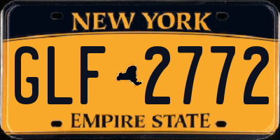 NY license plate GLF2772