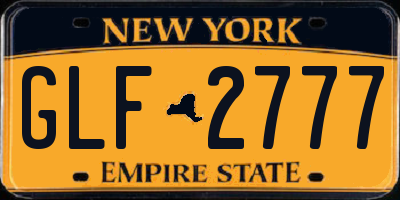 NY license plate GLF2777