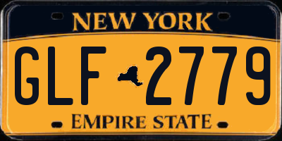 NY license plate GLF2779