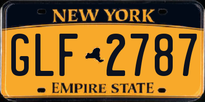 NY license plate GLF2787
