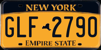 NY license plate GLF2790
