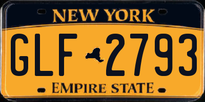 NY license plate GLF2793