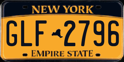 NY license plate GLF2796