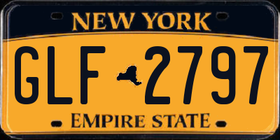 NY license plate GLF2797
