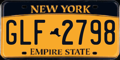 NY license plate GLF2798