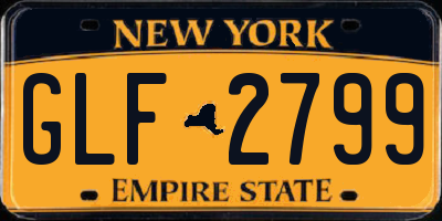 NY license plate GLF2799