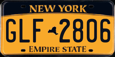 NY license plate GLF2806
