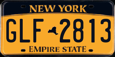 NY license plate GLF2813