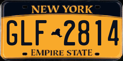 NY license plate GLF2814