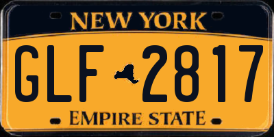 NY license plate GLF2817