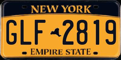 NY license plate GLF2819