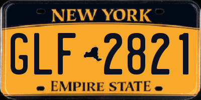 NY license plate GLF2821