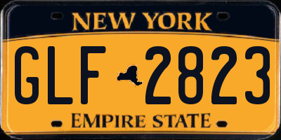 NY license plate GLF2823
