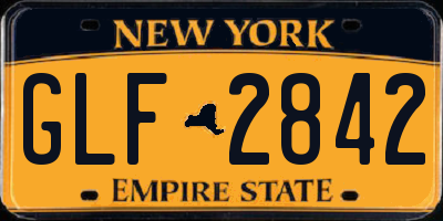 NY license plate GLF2842