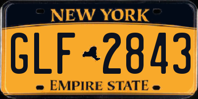 NY license plate GLF2843