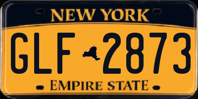 NY license plate GLF2873