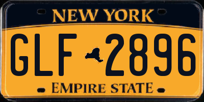 NY license plate GLF2896