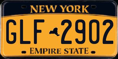 NY license plate GLF2902