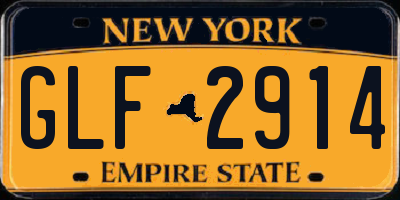 NY license plate GLF2914