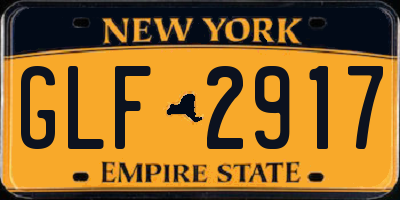 NY license plate GLF2917