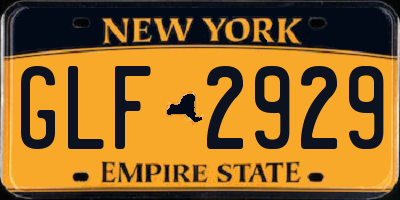 NY license plate GLF2929