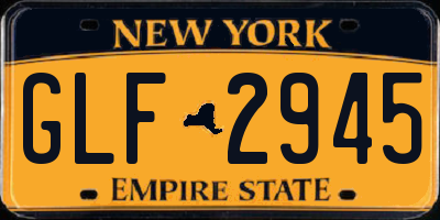 NY license plate GLF2945