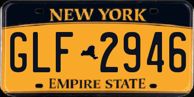 NY license plate GLF2946