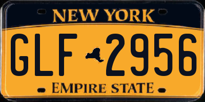 NY license plate GLF2956