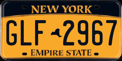 NY license plate GLF2967