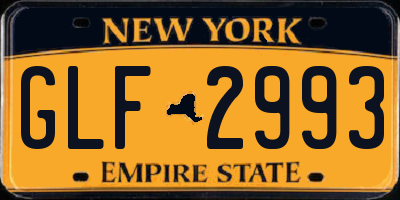 NY license plate GLF2993