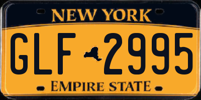 NY license plate GLF2995