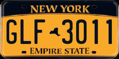 NY license plate GLF3011