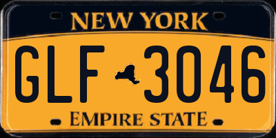 NY license plate GLF3046