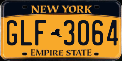 NY license plate GLF3064