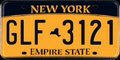 NY license plate GLF3121