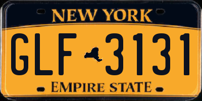 NY license plate GLF3131