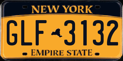 NY license plate GLF3132