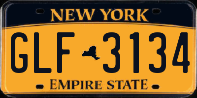 NY license plate GLF3134