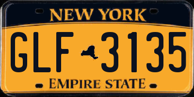 NY license plate GLF3135