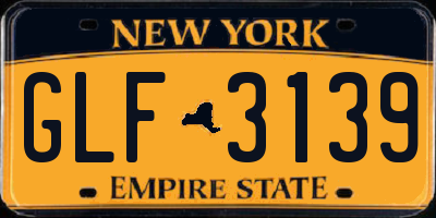 NY license plate GLF3139