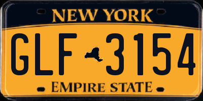 NY license plate GLF3154