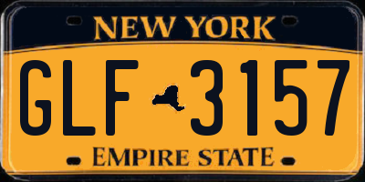NY license plate GLF3157