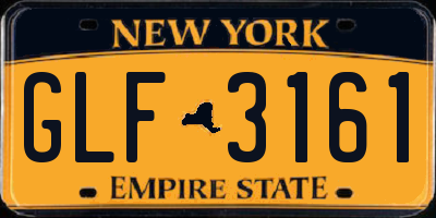 NY license plate GLF3161