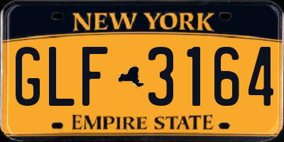 NY license plate GLF3164