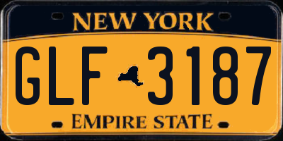NY license plate GLF3187